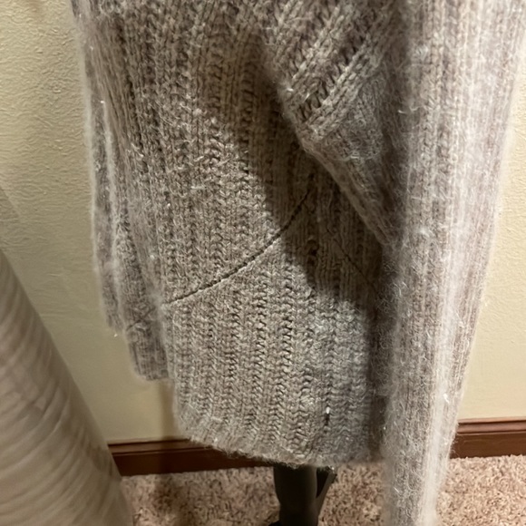 Trina Turk Angora Cable Knit Sweater Grey Size L - Picture 4 of 12